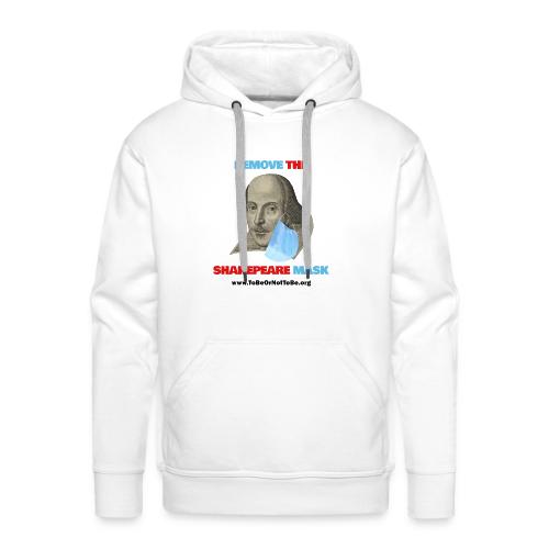 Remove Shakespeare Mask- Front & Back light color - Men's Premium Hoodie