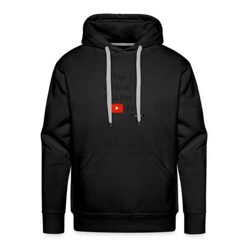 Flip it t-shirt black letting youtube logo - Men's Premium Hoodie