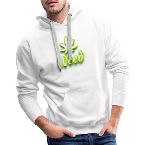 Cannabis Weed Leaf - Marijuana - Customizable - Men's Premium Hoodie
