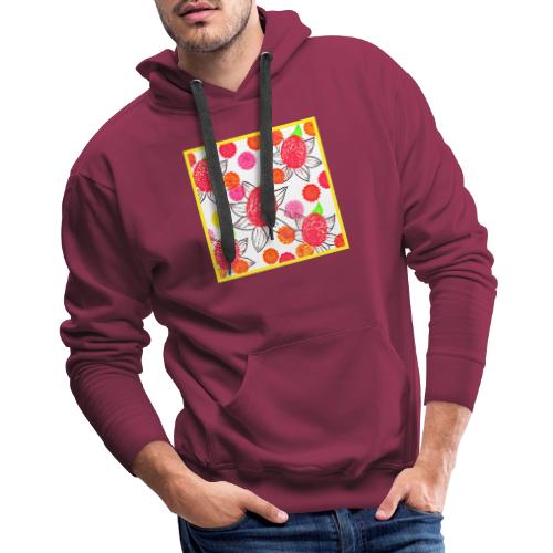 Floral Elegance Symphony Pattern - Men's Premium Hoodie