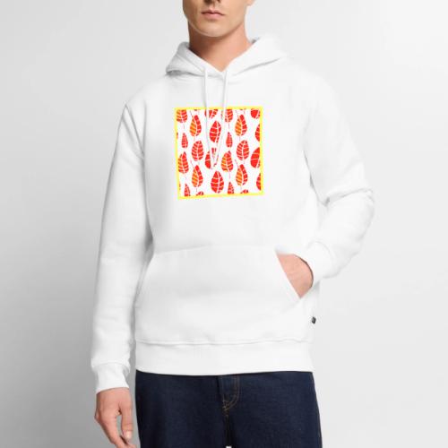 Elegant Leaf Art Neon Aesthetics - Men's Premium Hoodie