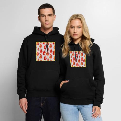 Elegant Leaf Art Neon Aesthetics - Men's Premium Hoodie