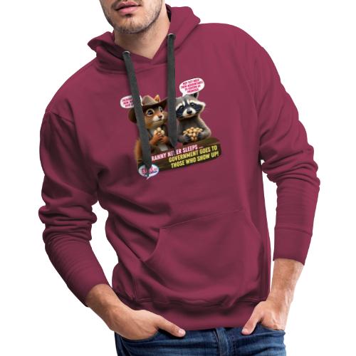 Freedom Squirrel and Raccoon - Men's Premium Hoodie