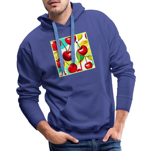 Vibrant Cherry Pattern - Men's Premium Hoodie