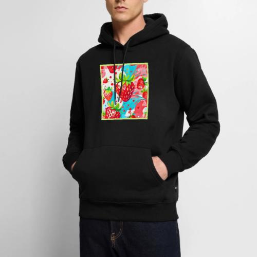 Strawberry Splash Pattern - Men's Premium Hoodie
