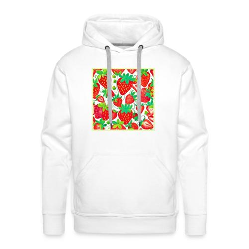 Strawberry Swirl Pattern - Men's Premium Hoodie