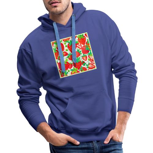 Strawberry Swirl Pattern - Men's Premium Hoodie