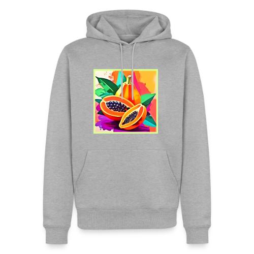 Sliced Papaya Pop Art - Men's Premium Hoodie