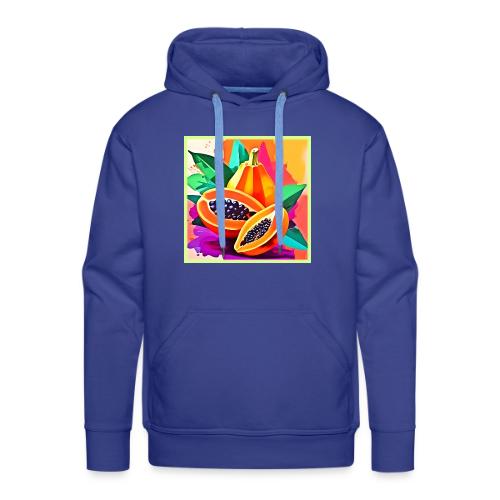 Sliced Papaya Pop Art - Men's Premium Hoodie