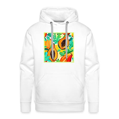 Tropical Papaya Pop Art - Men's Premium Hoodie