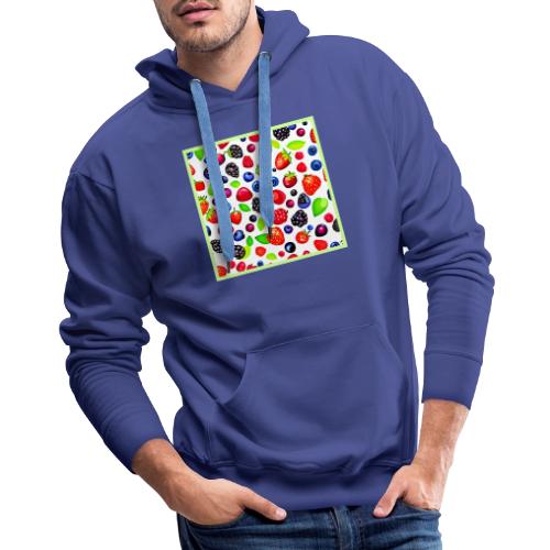 Berry Burst: Fruity Pattern - Men's Premium Hoodie