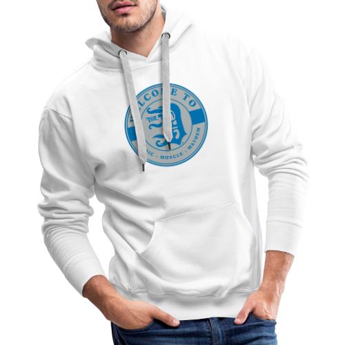 WELCOME TO THE D BADGE BLUE SILVER - Men's Premium Hoodie