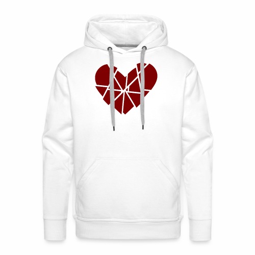 Heart Broken Shards Anti Valentine's Day - Men's Premium Hoodie
