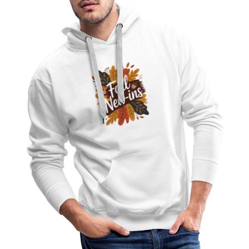 Fall New-Ins Autumn Leaves Acorn Seasonal Outfit - Men's Premium Hoodie