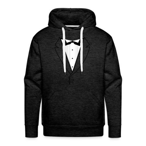 Tuxedo Plain w. Black Lines - Men's Premium Hoodie