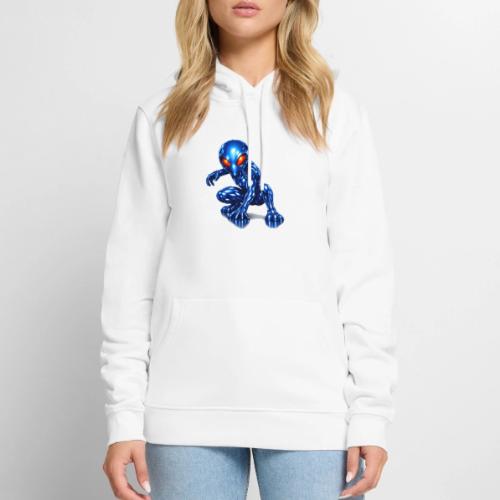 Blue Alien Crouch - Men's Premium Hoodie