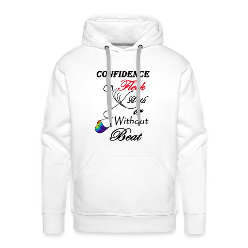 With or Without Beat SpilledPaint- Asphalt - Men's Premium Hoodie