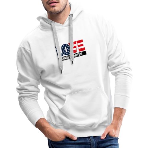 Love Kindergarten Patriotic Graduation - Men's Premium Hoodie