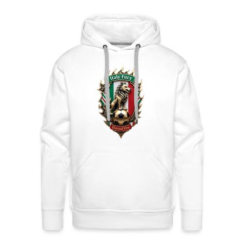 Italy Wolf Fury T-Shirt, Italian Flag Pride Gift - Men's Premium Hoodie