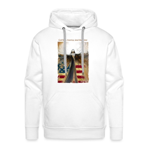God bless America Angel_Strong color_Brown type - Men's Premium Hoodie