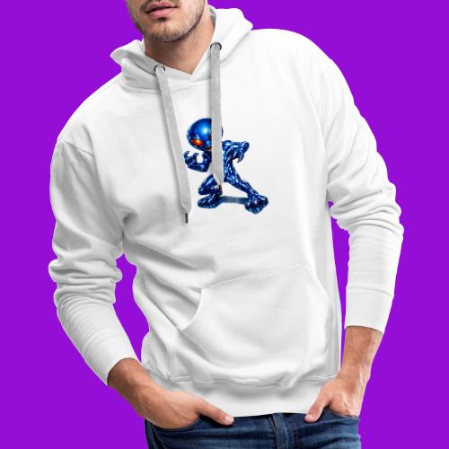 Angry Blue Alien - Men's Premium Hoodie