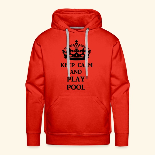keep calm play pool blk - Men's Premium Hoodie