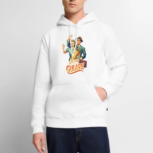 See You In The Gulags, Neighbor! (On White, Front) - Men's Premium Hoodie