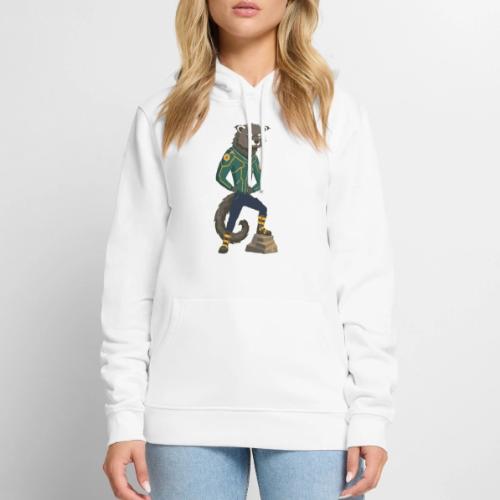 Raccoon Ranger in Neon Armor - Men's Premium Hoodie