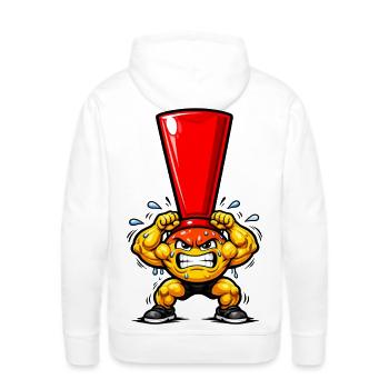 Crimson Cone Warrior - Men's Premium Hoodie - white - Back - Nico (187cm)