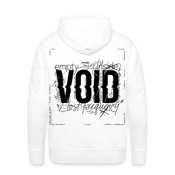 VOID Lost Frequency Glitch Art Graphic - Men's Premium Hoodie - white - Back - Nico (187cm)