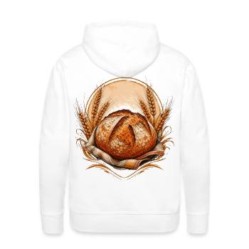 Artisan Sourdough Baker Rusti - Men's Premium Hoodie - white - Back - Nico (187cm)