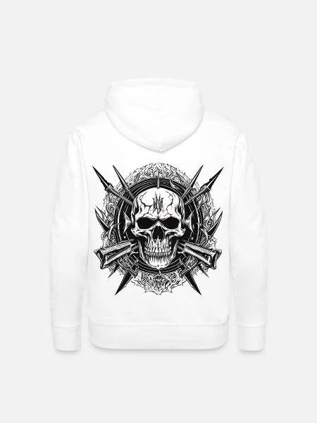 death metal - Men's Premium Hoodie - white