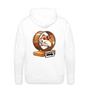 Happy hamster - Men's Premium Hoodie - white - Back - Nico (187cm)