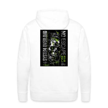 No Escape Skull Neon Trail - Men's Premium Hoodie - white - Back - Nico (187cm)