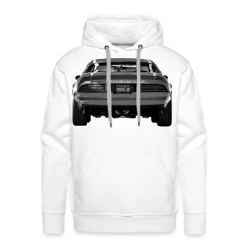 Trans Am Rear BW - Men's Premium Hoodie - white - Front - Liam (192cm)