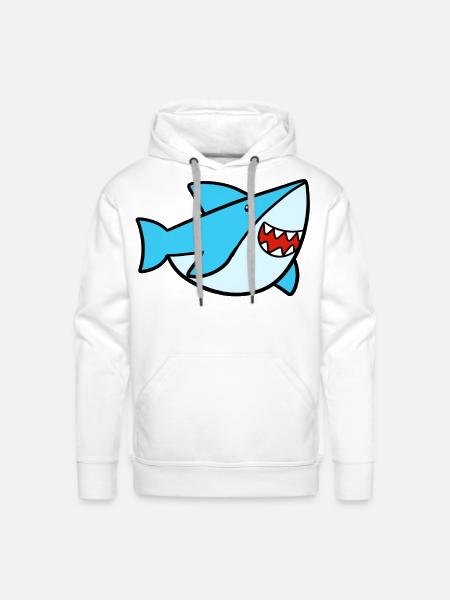 Sweet Shark - Men's Premium Hoodie - white
