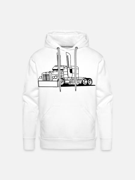 Comic style truck - Men's Premium Hoodie - white