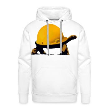 Tortoise Helmet - Men's Premium Hoodie - white - Front - Liam (192cm)