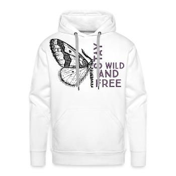 Stay wild and free - Men's Premium Hoodie - white - Front - Liam (192cm)
