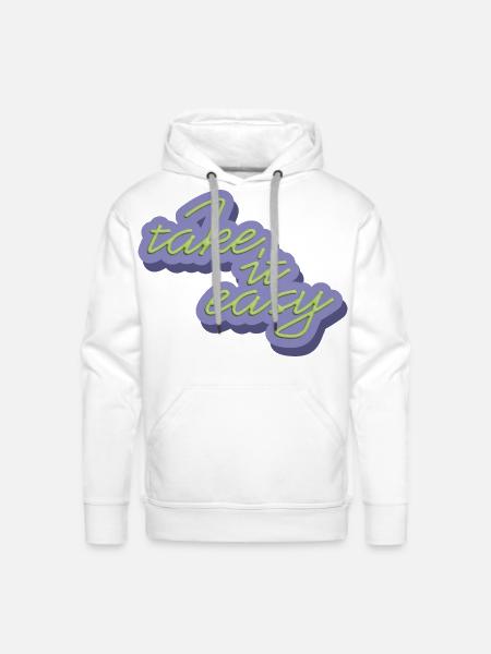 Take It Easy - Men's Premium Hoodie - white