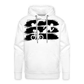 Triathlon - Men's Premium Hoodie - white - Front - Liam (192cm)