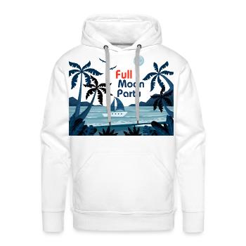 Moonlit Beach Party - Men's Premium Hoodie - white - Front - Liam (192cm)