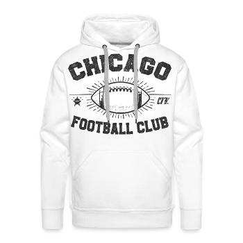 Chicago Football Club Emblem - Men's Premium Hoodie - white - Front - Liam (192cm)