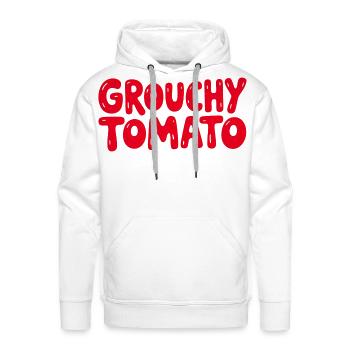 Grouchy Tomato Bold Burst - Men's Premium Hoodie - white - Front - Liam (192cm)