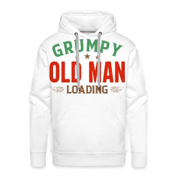 Grumpy Old Man Loading - Men's Premium Hoodie - white - Front - Liam (192cm)