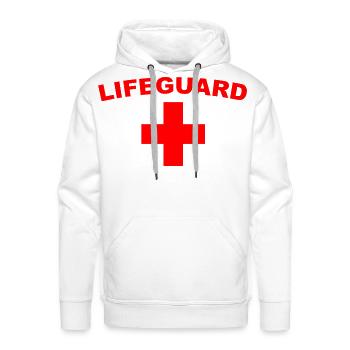 LIFEGUARD - Men's Premium Hoodie - white - Front - Liam (192cm)