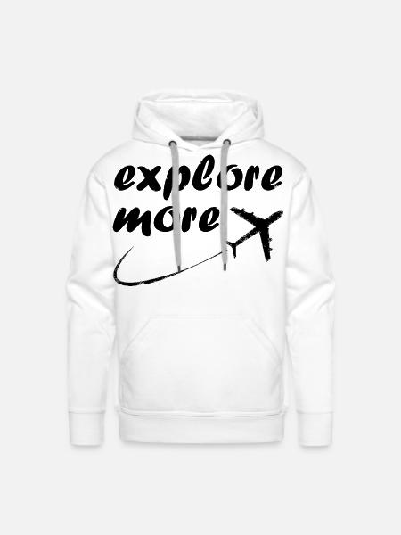 explore more - Men's Premium Hoodie - white