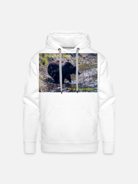 Choose The Bear - Men's Premium Hoodie - white