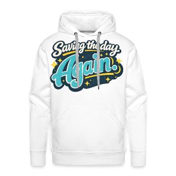 Saving the Day Again - Men's Premium Hoodie - white - Front - Liam (192cm)