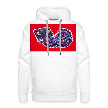 Cosmic Tape Nebula - Men's Premium Hoodie - white - Front - Liam (192cm)